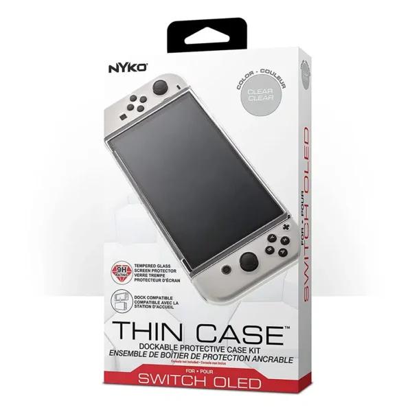 Nyko Thin Case Clear Dockable Protective Case for Nintendo Switch OLED