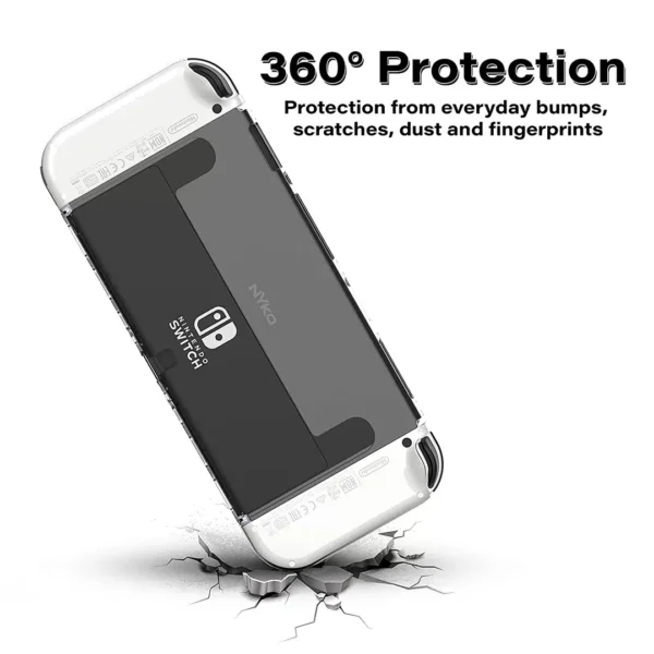 Nyko Thin Case Clear Dockable Protective Case for Nintendo Switch OLED - Image 4