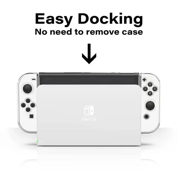 Nyko Thin Case Clear Dockable Protective Case for Nintendo Switch OLED - Image 2