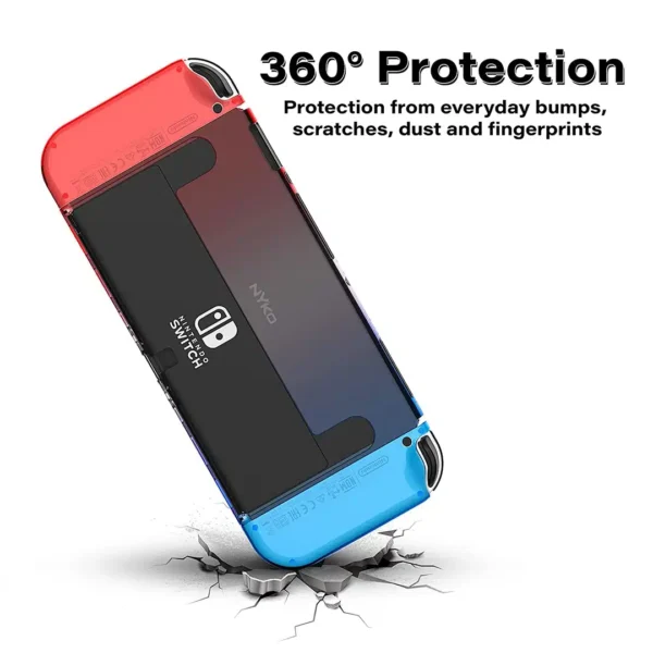 Nyko Thin Case Red-Blue Dockable Protective Case for Nintendo Switch OLED - Image 4